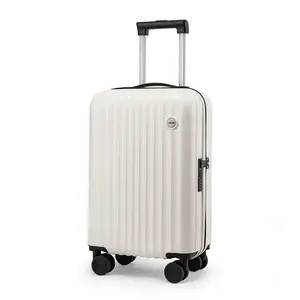 custom logo Candy-colored Neoprene Luggage Women Anti-drop Universal Wheel Trolley Case Explosion-proof Waterproof Zipper 3-piece