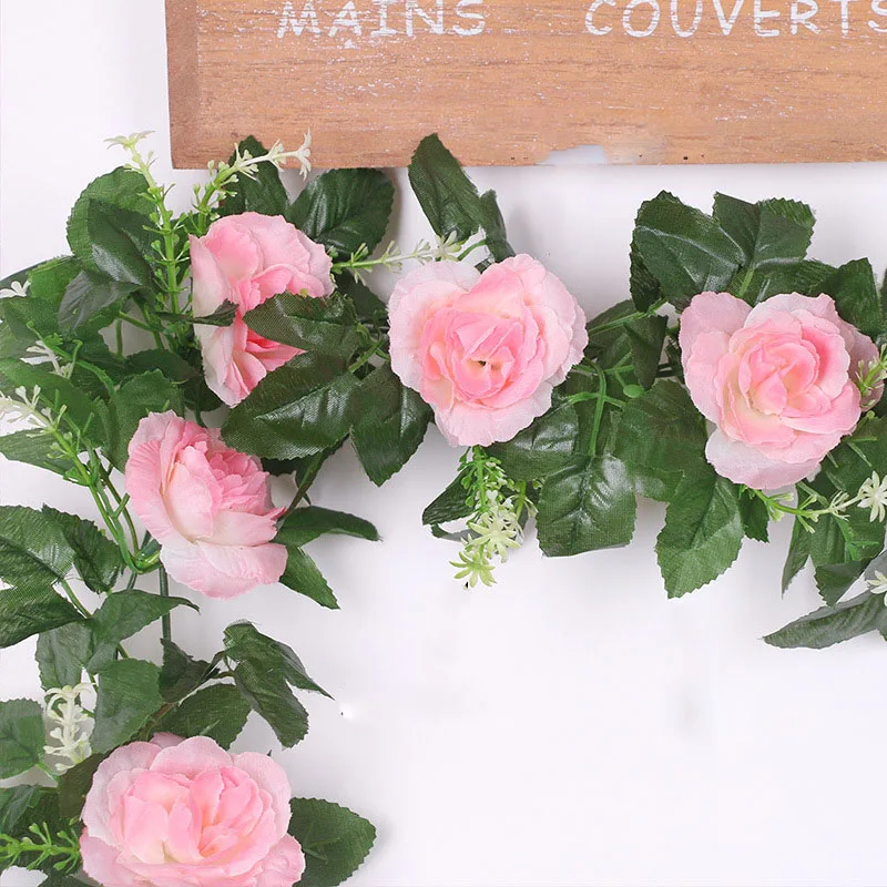 Arch Backdrop Garden Background Decor Artificial Hanging Rose Flowers