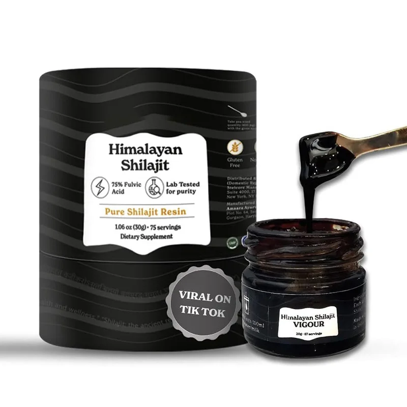 OEM Pure Himalayan Shilajit Resin Gold Grade 100% Pure Shilajit with Fulvic Acid & 85+ Trace Minerals