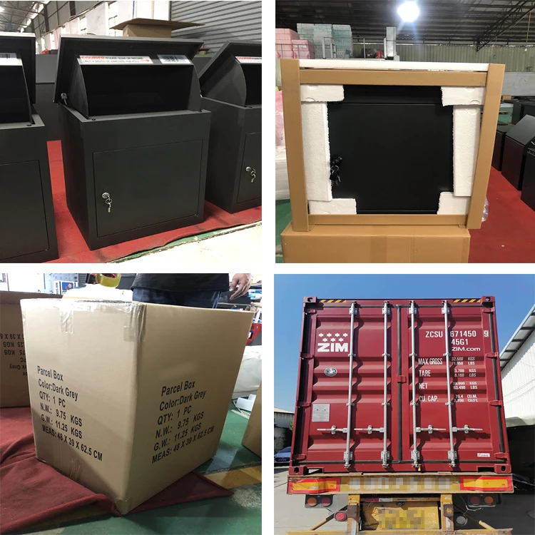 Customized Apartment Mailbox Freestanding Rustic Safe Lockable Post Boxes Mailing Box for Home Parcel Delivery Box Wall Mounted