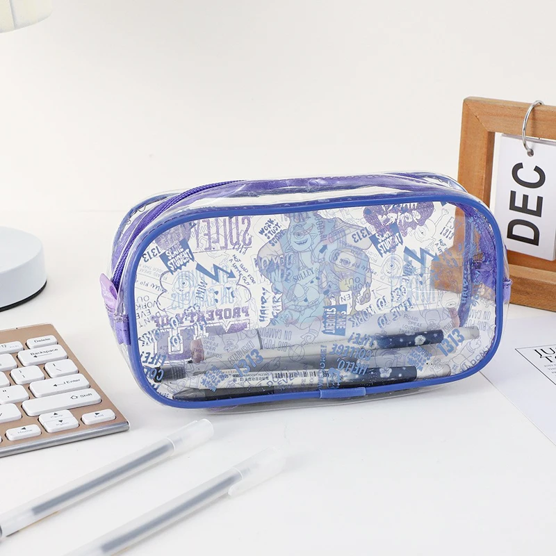 Made in China Custom Printed Eco-friendly PVC Clear Zipper Bags for Stationery Packaging Bags
