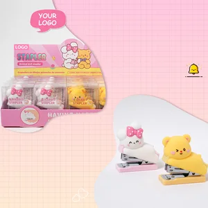 Bunny and Bear Mixed Animal Doll Staplers With 500 Staples a Charming Desktop Pal
