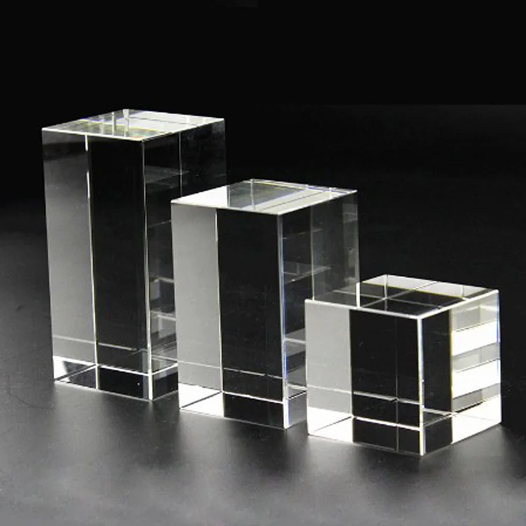 Wholesale Top Grade Transparent Clear Paperweight K9 Crystal Cube Blank Crystal for Engraving