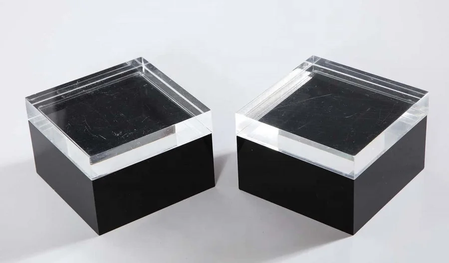 Custom Perplex Acrylic Gift Box with Lucite Cover for Display Racks