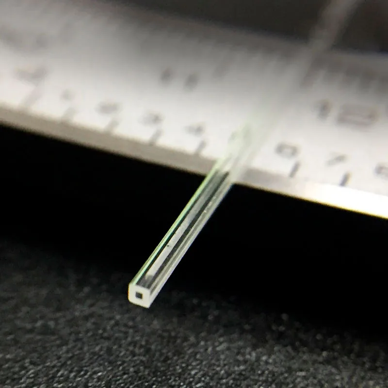 Индивидуальная микро кварцевая стеклянная реакционная квадратная трубка капиллярные кварцевые открытые стеклянные цилиндры трубки капиллярная