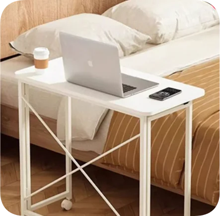 product multifunctional modular small folding desk simple wooden writing table computer desk bed bedside study desks wheels bedroom-8