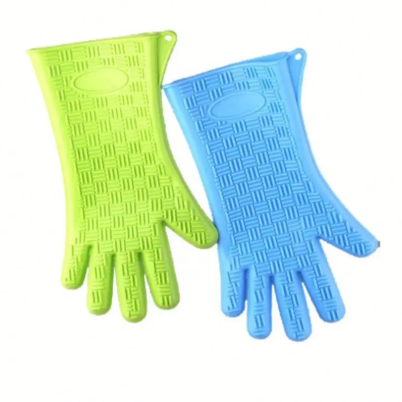 Silicone Smoker Oven Gloves, Extreme Heat Resistant BBQ Gloves Handle Hot Food Right on Your Grill Fryer