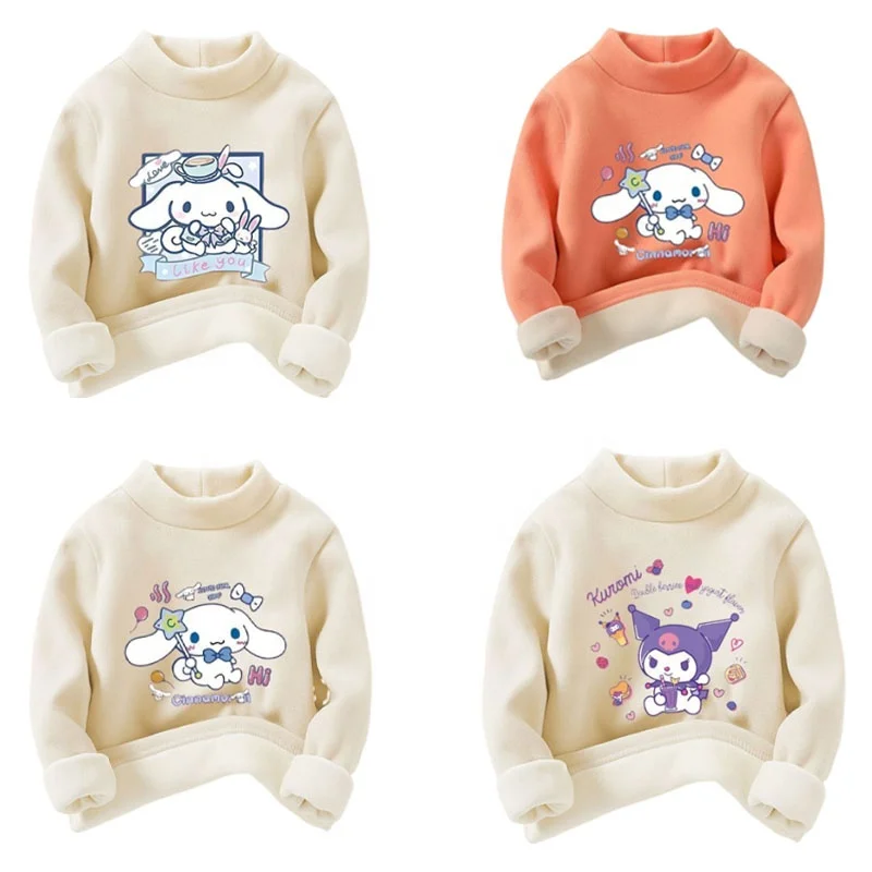 Anime Sanrio Cartoon Kuromi Children Derung Thicken Sweater Autumn ...