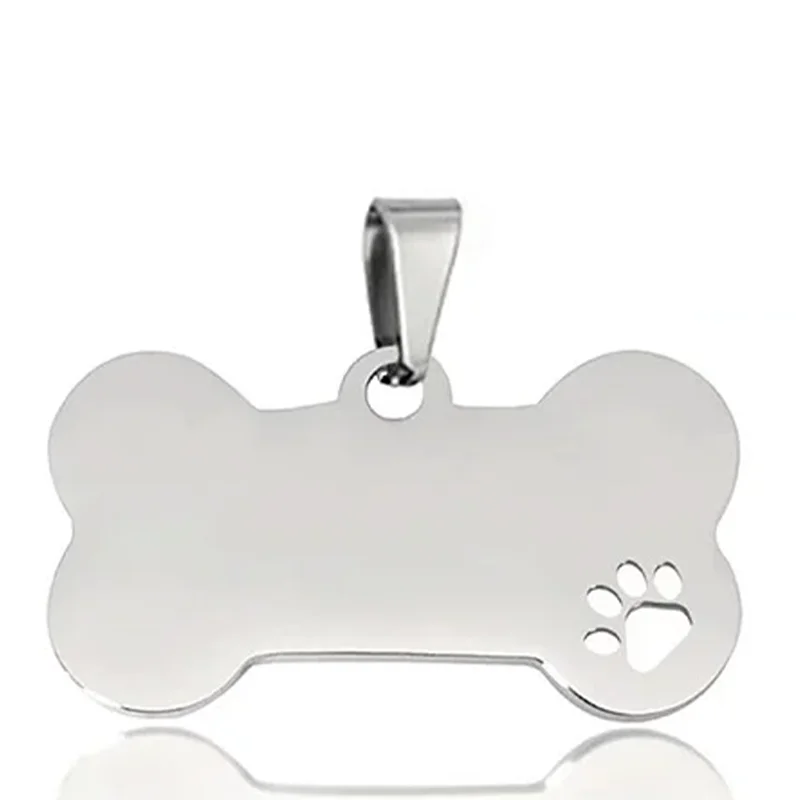 Custom Engraved Logo Tag Stainless Steel Blank Metal Dog Tags Design Name Tag supplier