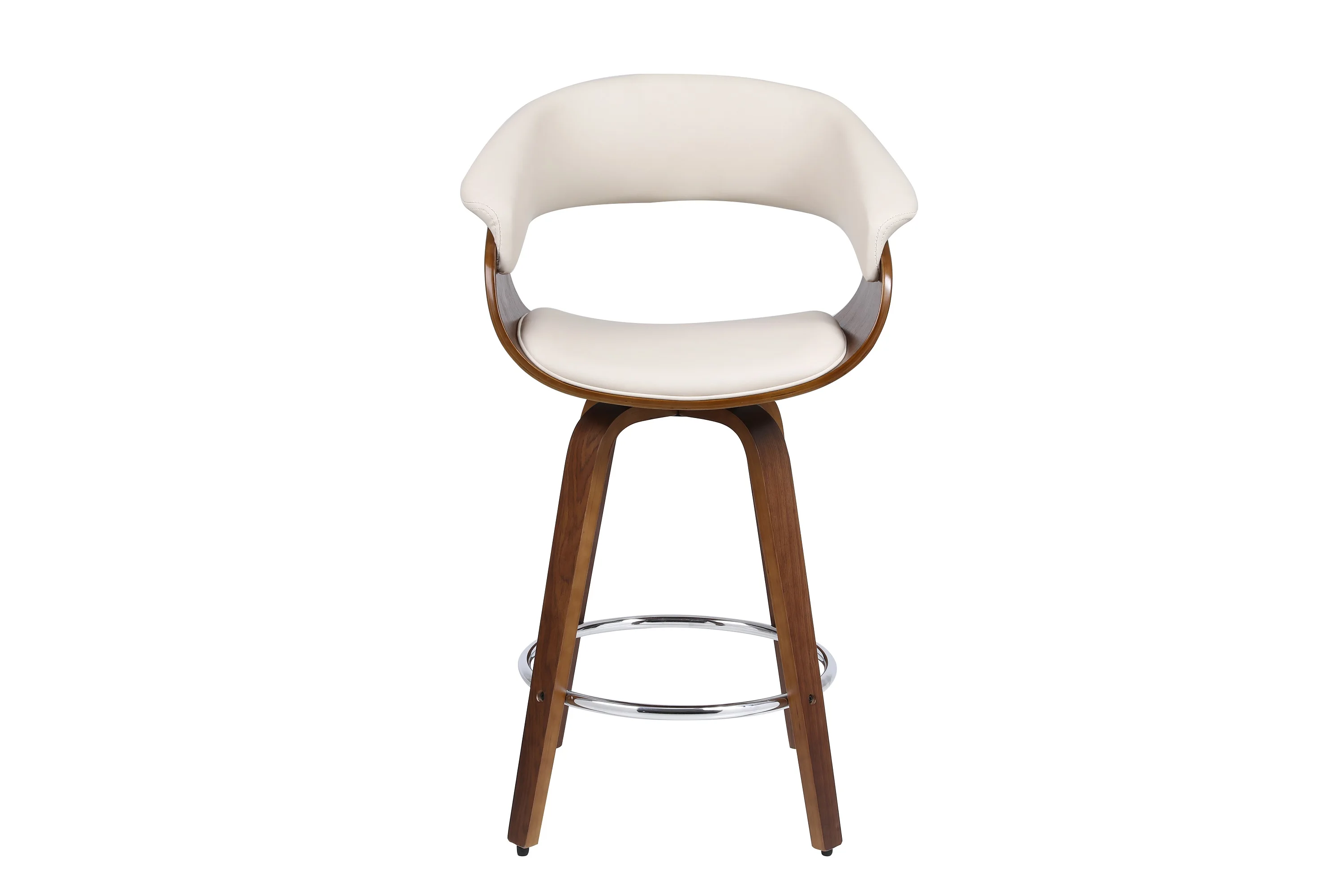 Luxurious Walnut Veneer Plywood 360 Degree Swivel Bar Stool Buy