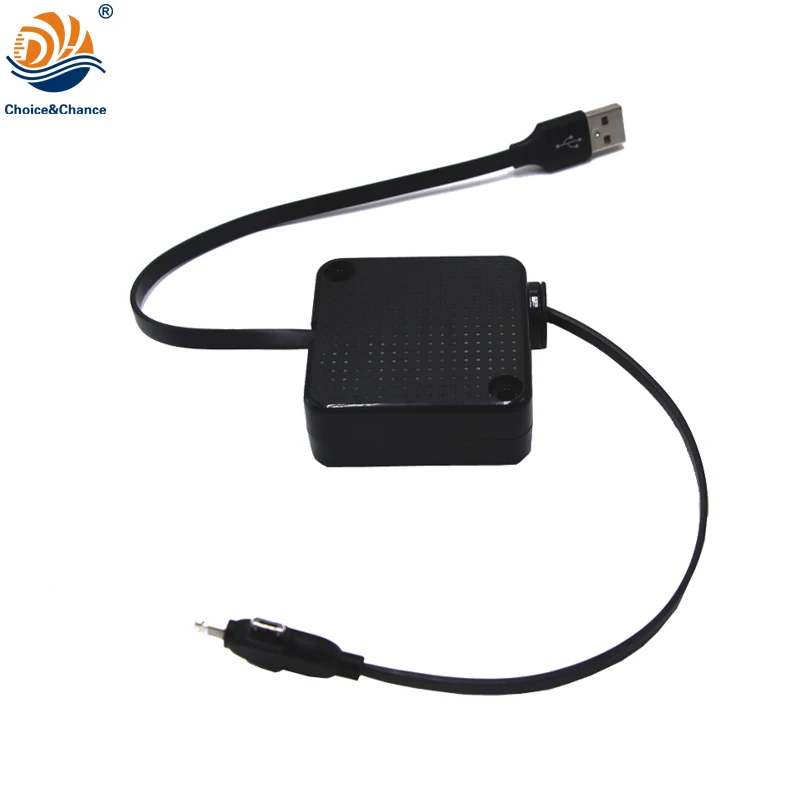 Flat USB Cable One Way Retractable Charger Cable Recoiler Fast Phone Charger Roller Phone Charger