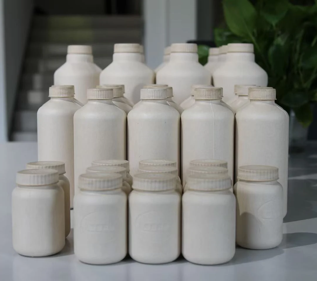 Custom Biodegradable Compostable  Bagasse Paper Pulp Capsule Medicine Pill Tablet Powder Can Jar Packaging Bottle