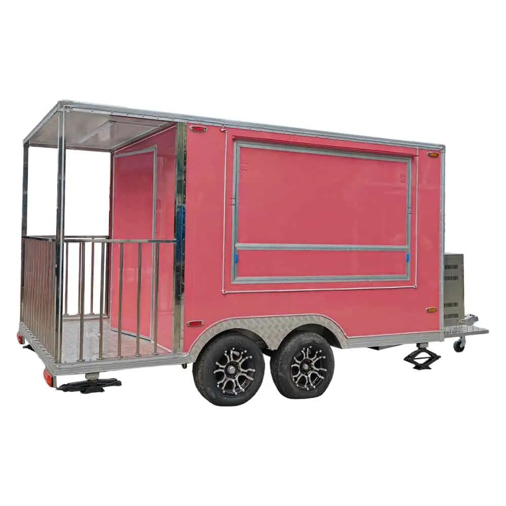 fully equipped bbq fast food van truck mobile cart trailer food trucks for sale