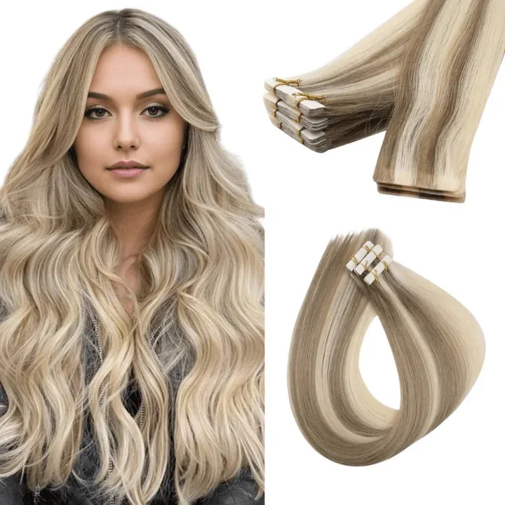 Discreet Double-Drawn Virgin Hair Extensions Tape Dyed Undercut