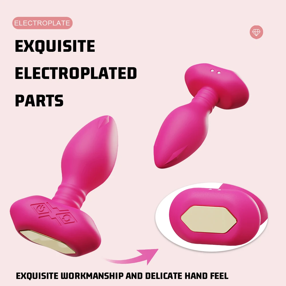 SEXBAY's Latest Design Silicone Swing Anal Plug 10-frequency Vibration APP Controls the Posterior Cavity Prostate Plug