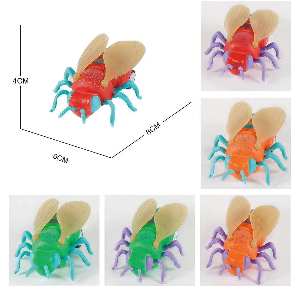 Bulk 2024 Cheap Mini Plastic Pull Back Insect Reptile Animal Promotional Toy