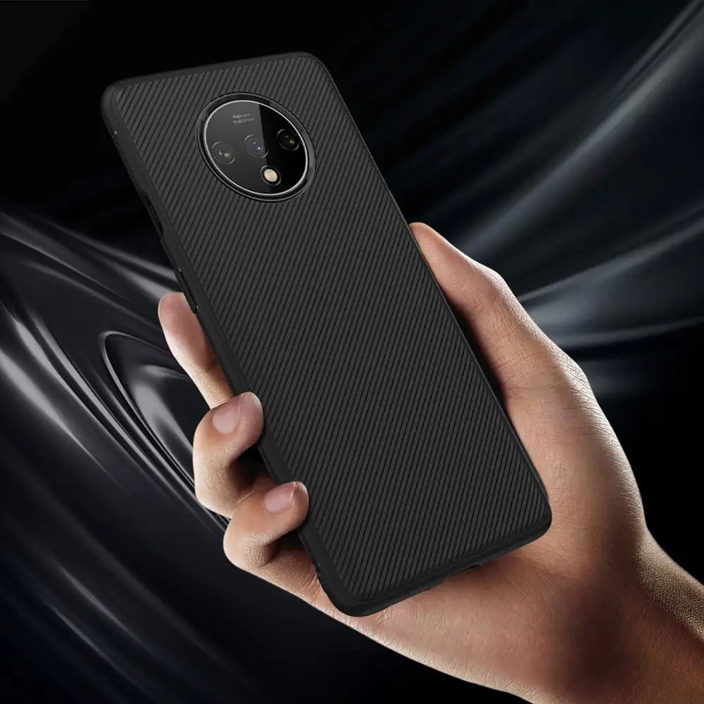 A065 YTIFOU Line Texture TPU Slim Armor Rubber Side case for Oneplus 7T 6T 5T Pro in Stock Fast Ship