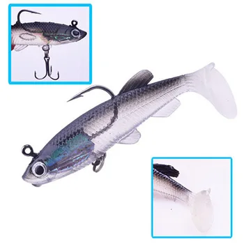 CHEERTY Catfish Carp 9cm 14g Silicone Soft Bait T-Tail Sinking Minnow Lure Hooks Tasmanian Devil Artificial River Lake – Soft Lure – view 4