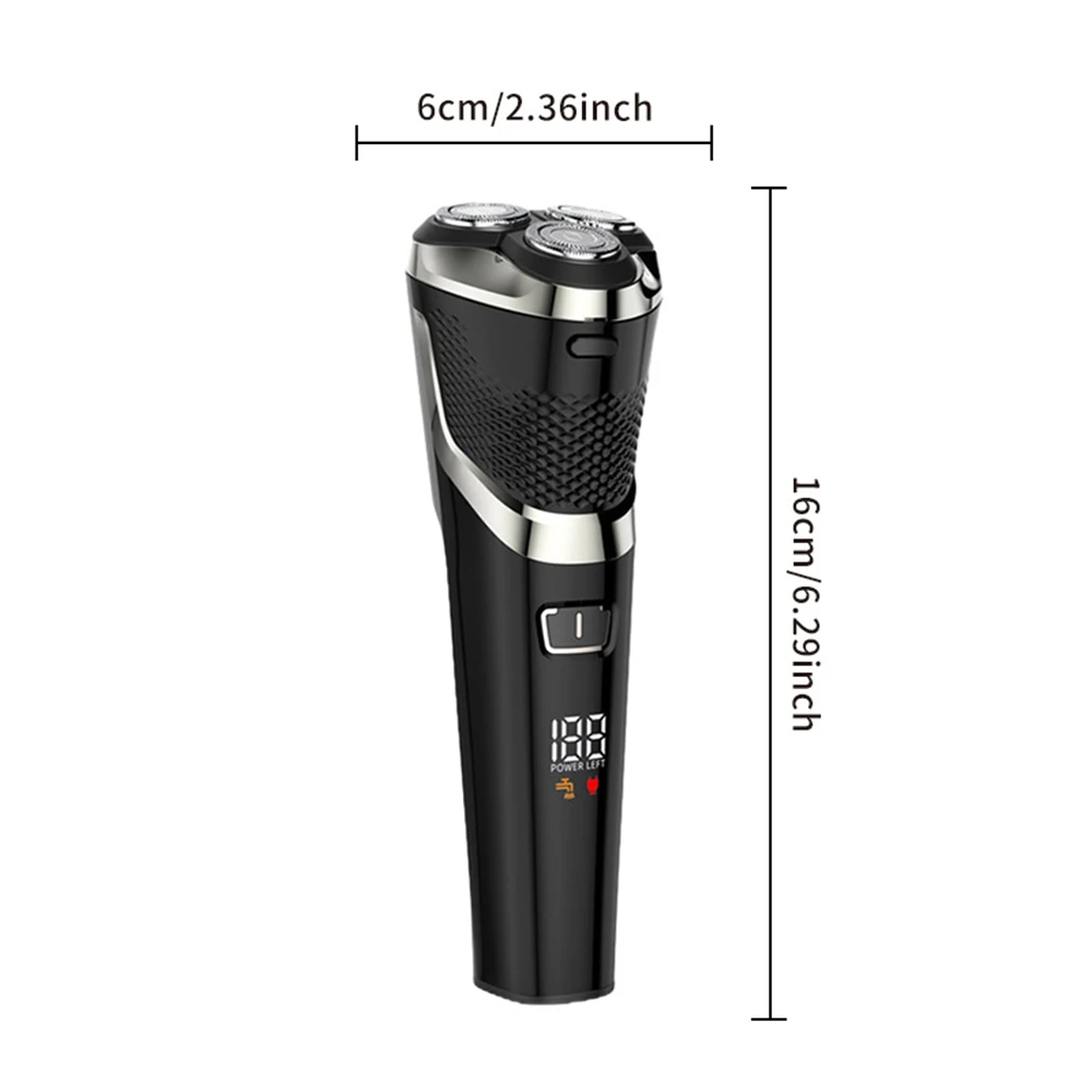 Three-Blade Waterproof Floating Rotary Electric Shaver with TYPE-C Charging USB Power Source for Household RV Hotel Use details