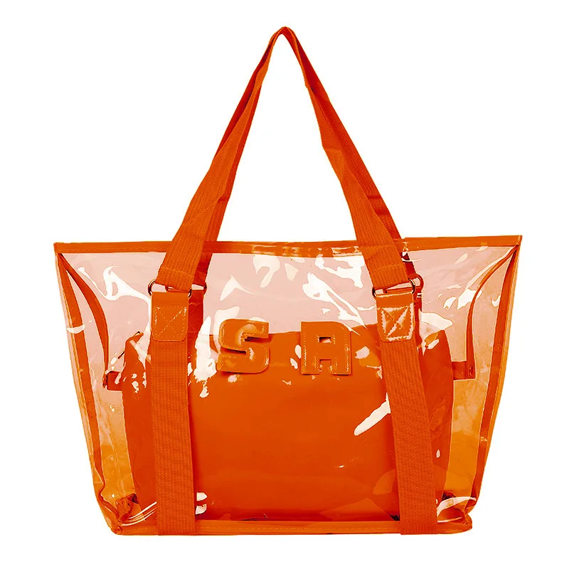 off white pvc tote bolsa