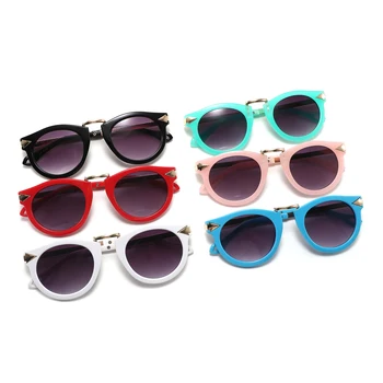 2023 OEM Cute Round Kid Sunglasses Plastic Frame UV400 Lenses Sun Glasses Children