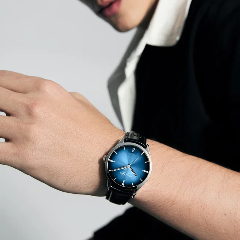 AGELOCER Original Budapest Watch Steel Strap Men's Business Big