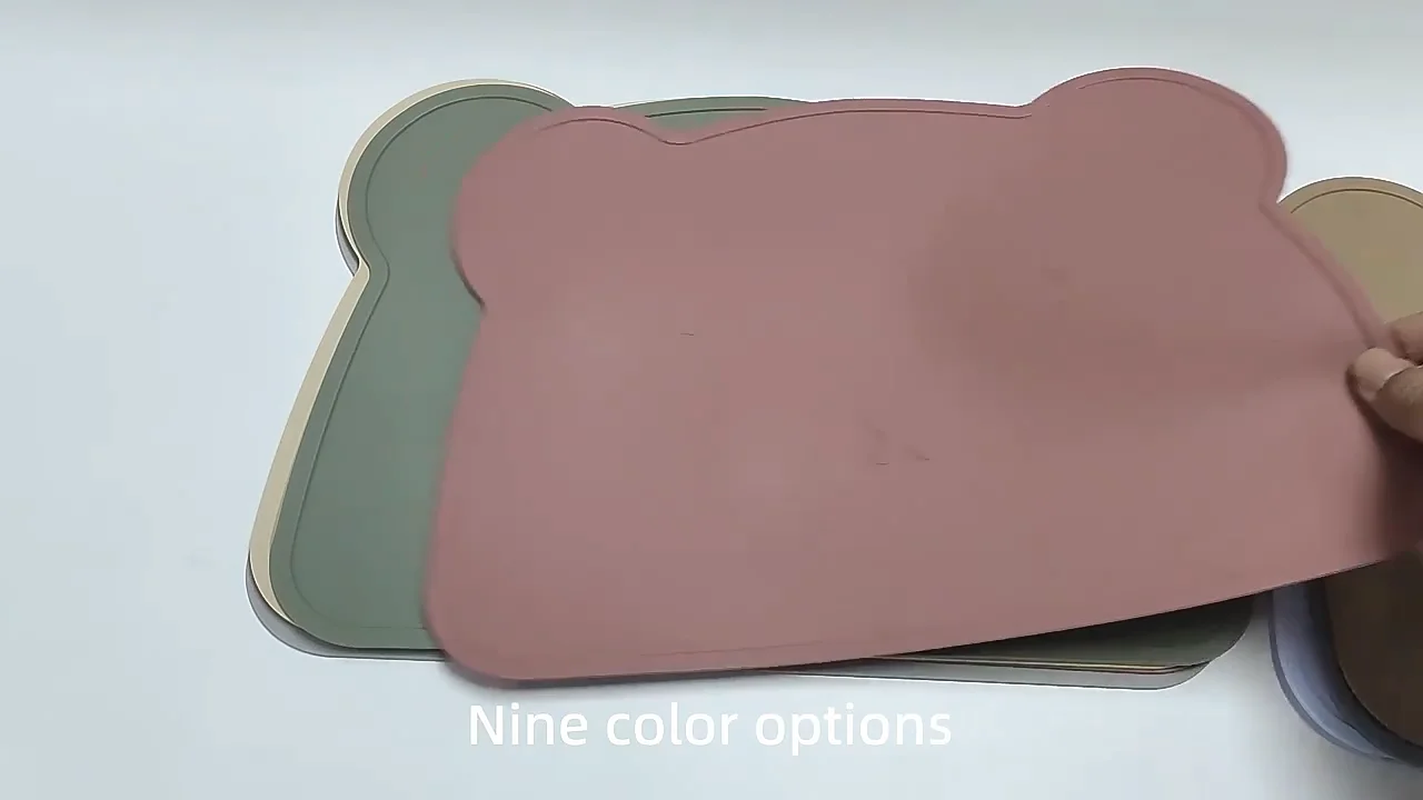 Custom Reusable Bpa Free Drawing Mat Silicone Highchair Placemat