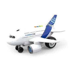 EPT 1:200 Popular Friction Toy Plastic Musical Plane Kids Helicopter Vehicle Airplane Toys Aircraft Model With Light