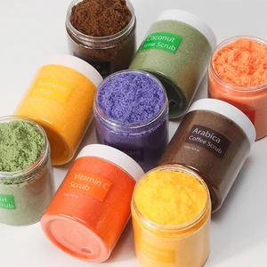 220g High Quality Turmeric Body Scrub with Fruit Ingredient Deep Cleansing Exfoliation Effect for Brightening Skin Care