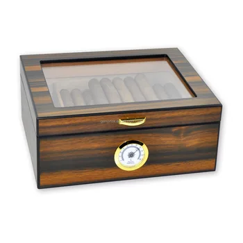 Wholesale Custom Cedar Wood Cigar Case 25-50 Count Luxury Tempered ...
