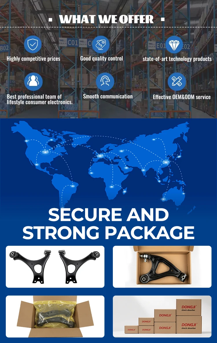 product 2022 2025 chery omoda c5 upper  right front lower suspension control arm kit with tie rod end steering linkage compatible-11