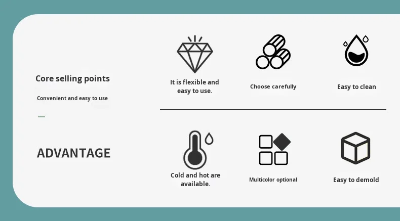 Handmade Creative 15 Grid Silicone Ice Mold Food Grade Baby Food and Ice Cream Maker with Lid for Household Ice Box details