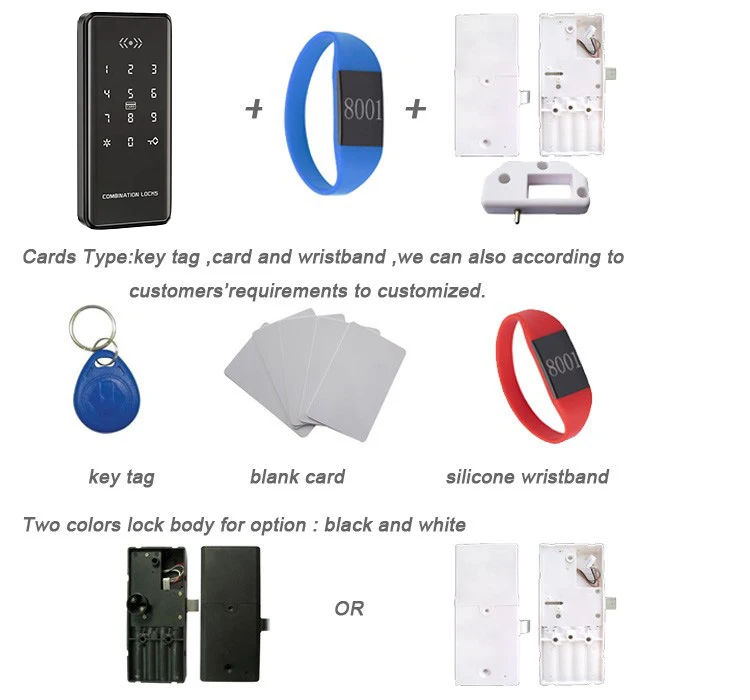 Ttlock Smart Keyless Door Lock for Cabinet RFID & Fingerprint Reader Magnetic Safety Password Unlock Zinc Alloy-for Sauna Room