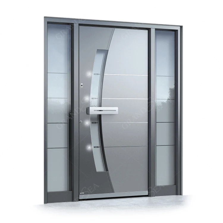 Best Price Modern Design Double Open Design House Main Entrance Anti Rust 304 Ss Security Stainless Steel Front Door