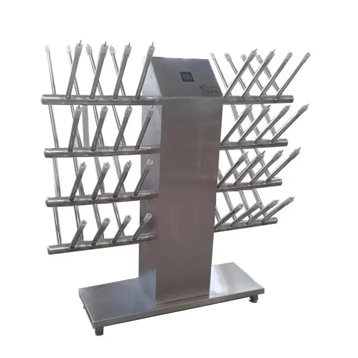 Electric stainless steel boot drying rack for slaughterhouses and food industry