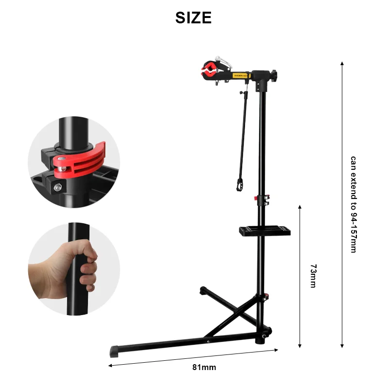 RIDERACE MTB Work Stand - Durable Adjustable Bicycle Repair Rack