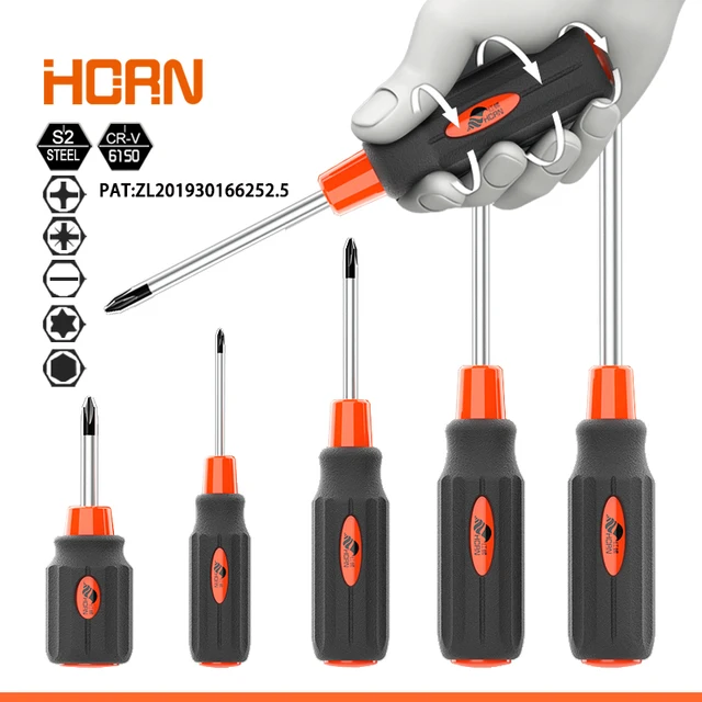 Horn Plastic Screwdriver Handle Wrenches with Chrome Finish Torque Titanium Torx Screwdriver Set