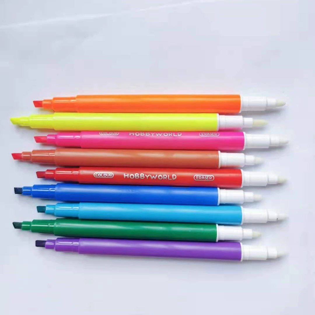 Новый дизайн стираемая двойная головка маркеры Маркеры Ручка флуоресцентная ручка для школы и