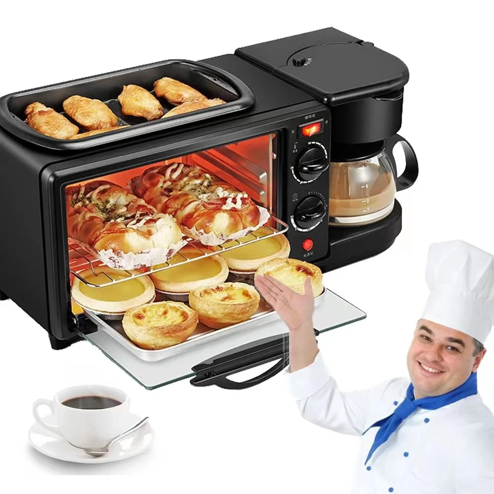 Centre De Petit-Déjeuner Multifonction 3-En-1, Avec Four Grille-Pain