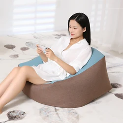Wholesale custom square bean bag spandex fabric living room chair bean bag cover for adult NO 5