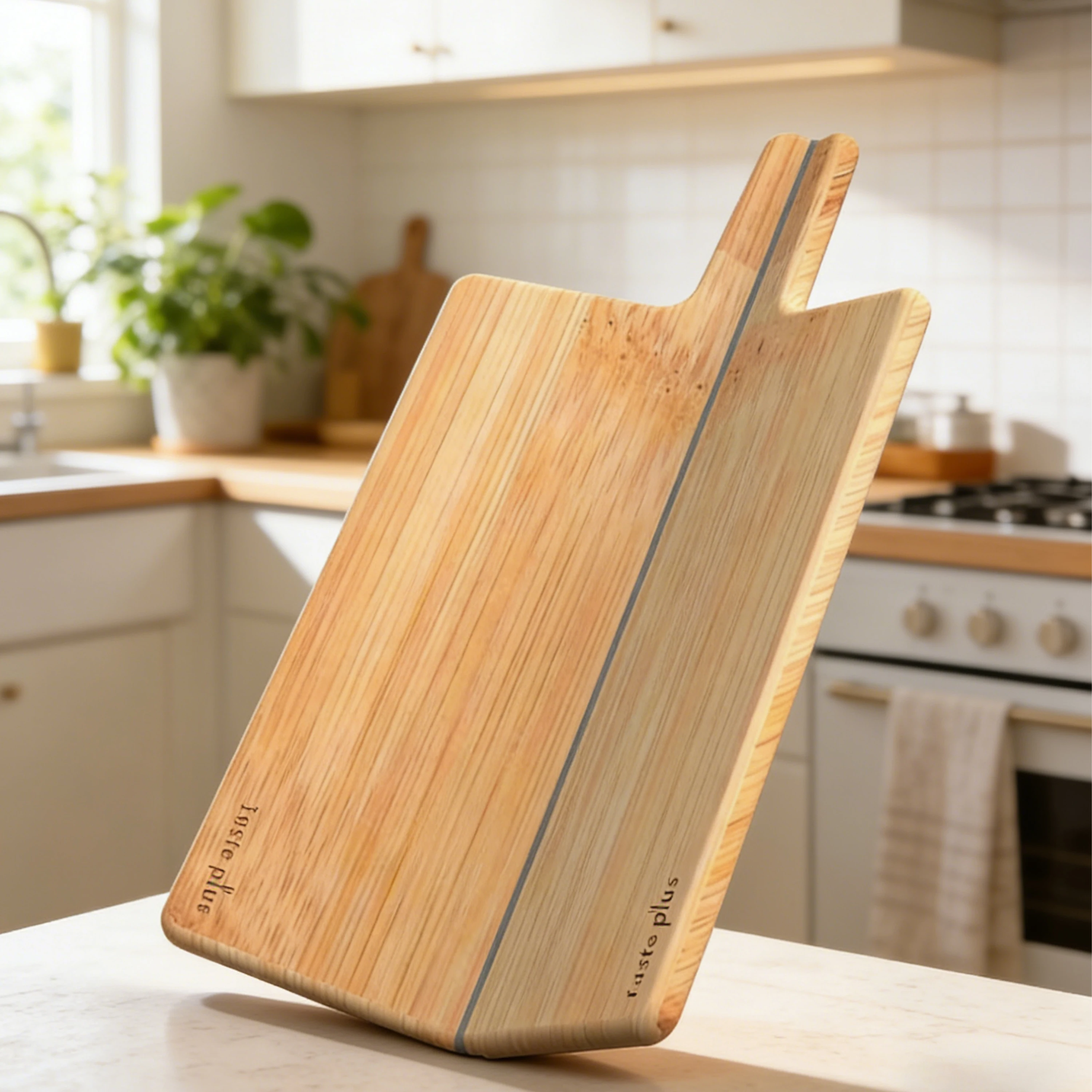 Custom Foldable Bamboo Cutting Board with Square Handle Wood Laser Logo Collapsible Kitchen Chopping Board for Cheese & Food