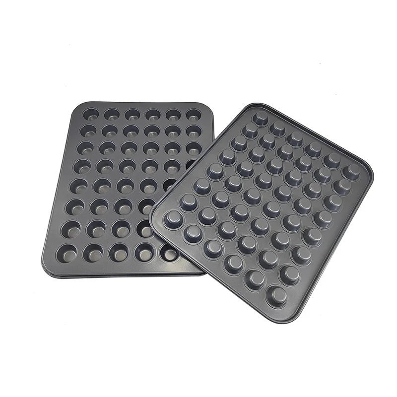 Mini Teglia Per Muffin Antiaderente 24 Cavità - Acciaio Inossidabile - Teglia Per Cupcake E Mini Torte - 35,3 X 26,7 Cm - 4