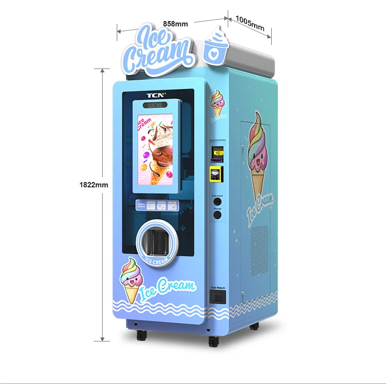 TCN Ice Cream Vending Machine Robot - Soft Ice Cream Vending Machine ...