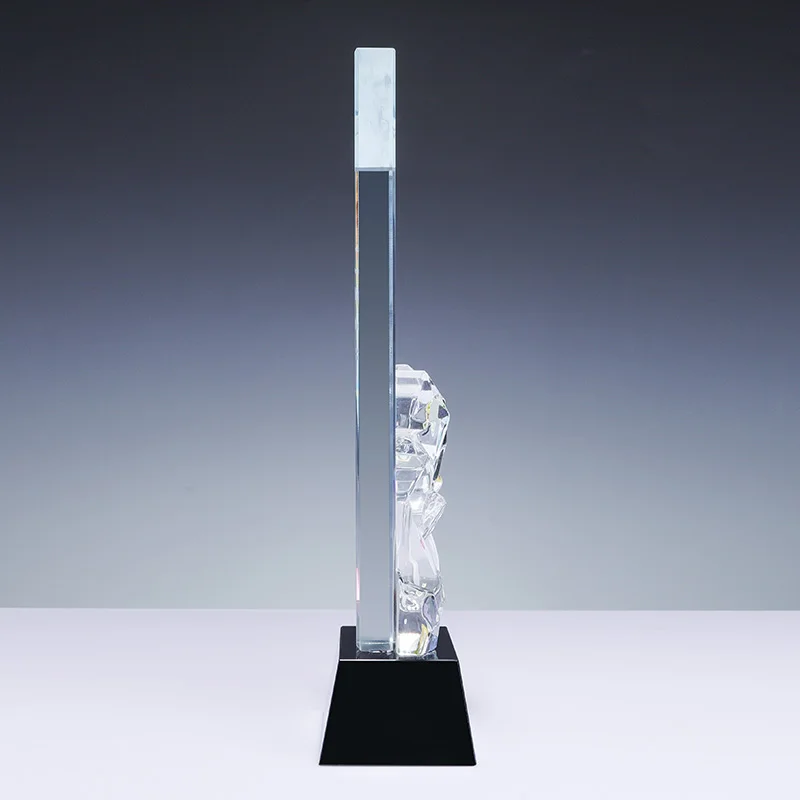 Honor Crystal High grade Business Gift Crafts Cheaper Glass Crystal Award Custom Crystal Trophy supplier