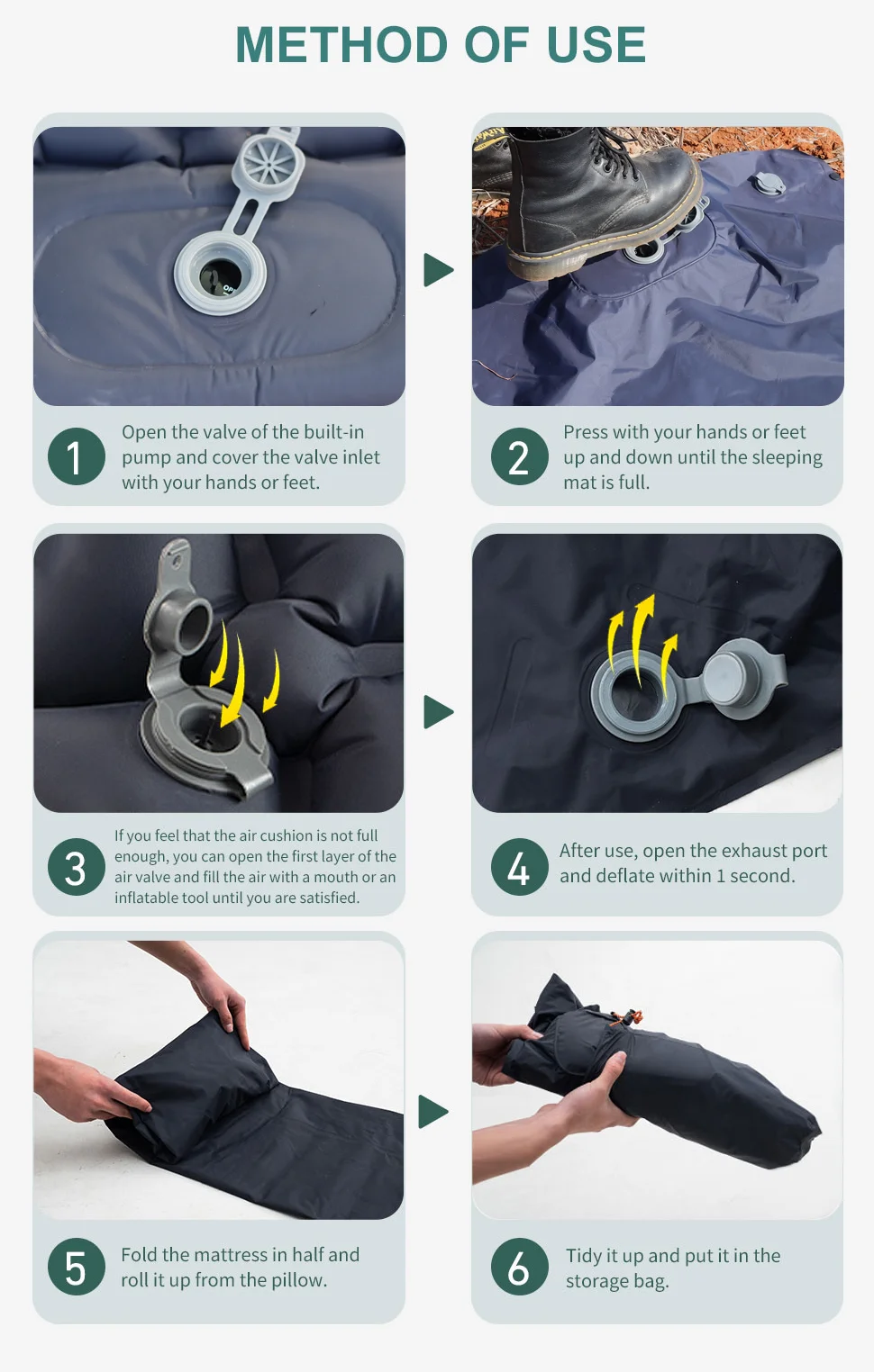 Outdoor Single Pressure To Inflate Sleeping Pad With Pillow Buy