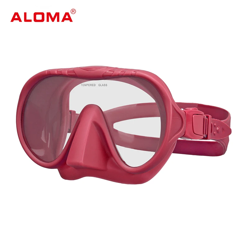 ALOMA Fashion oval frameless snorkel mask equipment waterproof freediving gear scuba diving mask