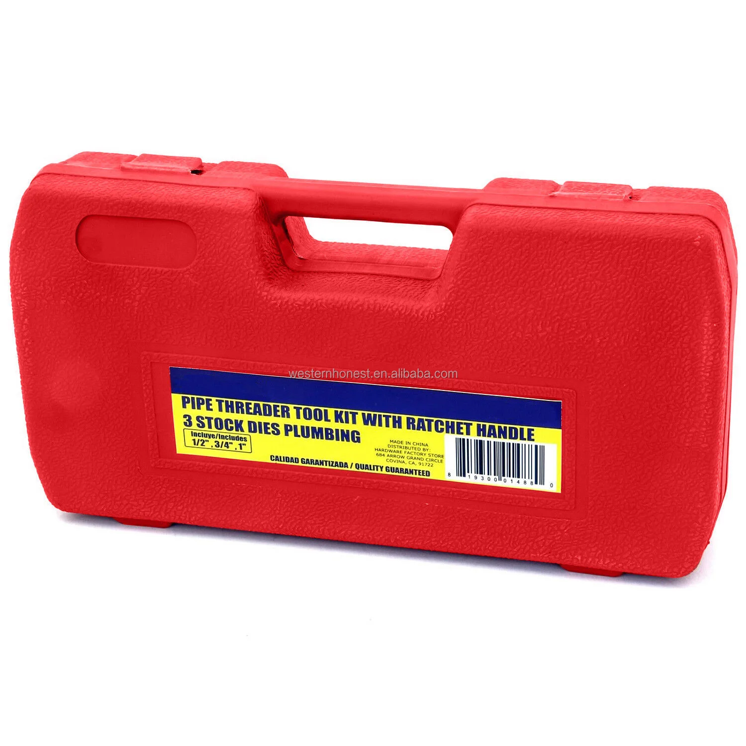 Thread Pipe Risers Tool Manual Pipe Threader Tool Kit 4 Dies Ratchet Handle Threading Bar Head ...
