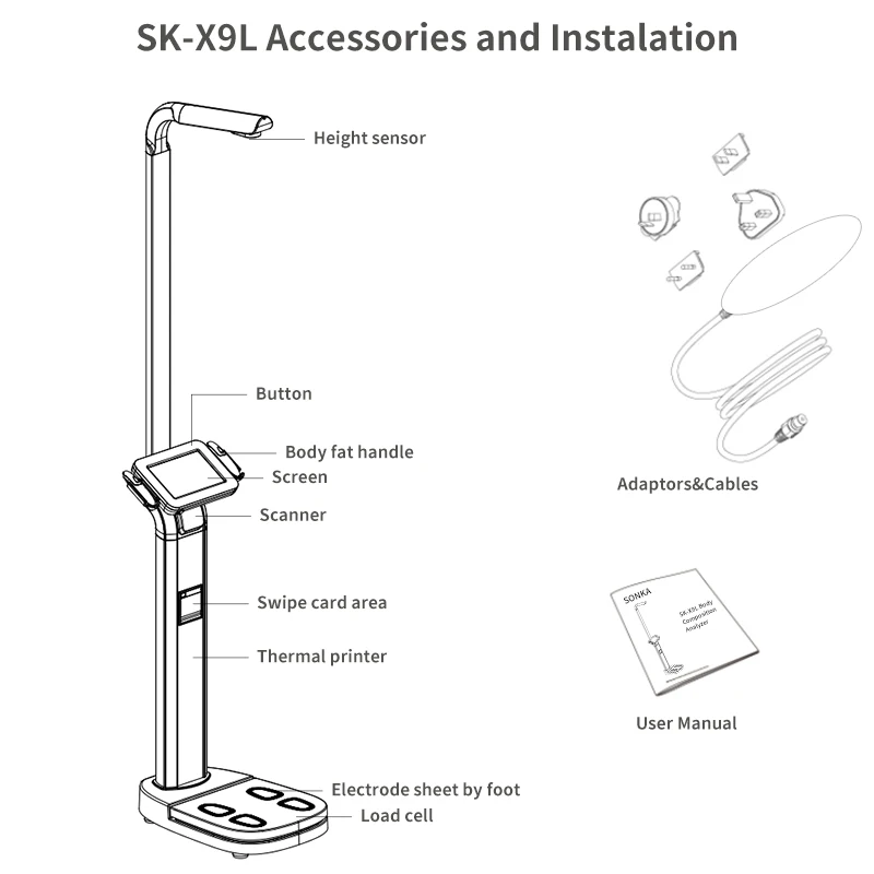 Best!Sonka Balance Full Ultrasound Body Composition in Physical Fitness Machine Accuracy supplier