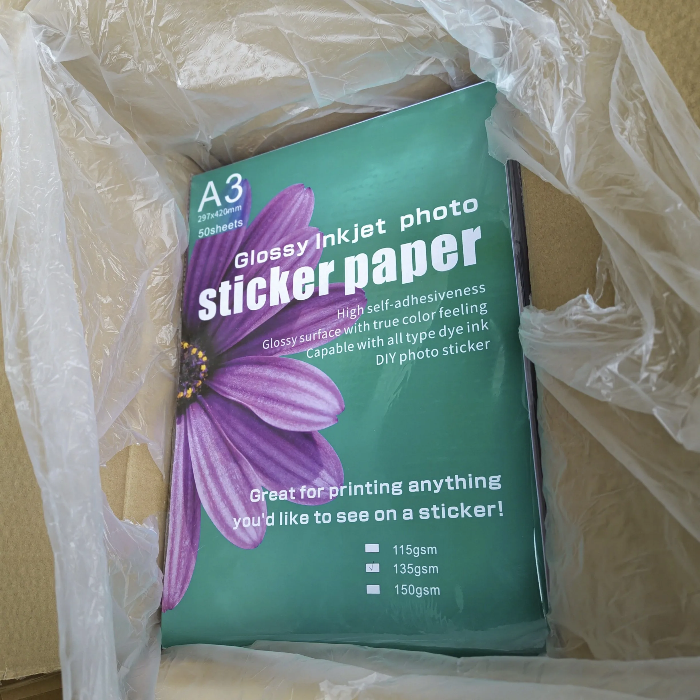 Premium A3 Sticker Paper - Durable, Self Adhesive Prints