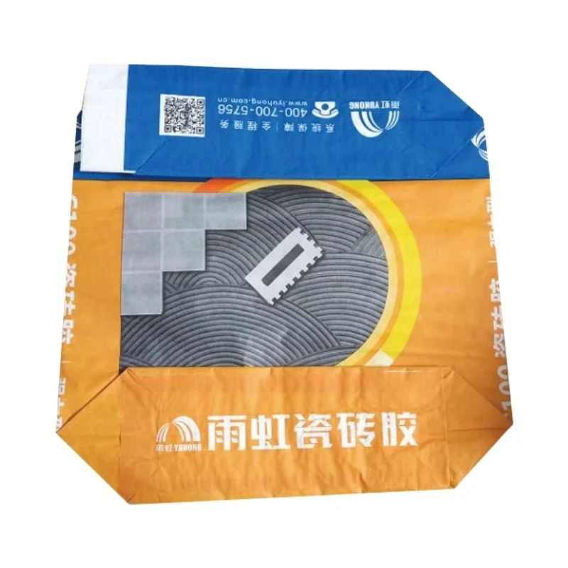 Customized 25kg 3 Layer Kraft Paper Valve Cement Packing Bag Biodegradable Paper Bag for Dry Mortar Putty Powder Tile Adhesive
